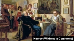 "Торг. Сцена из крепостного быта". Николай Неврев, 1866