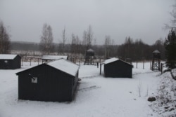 Бараки в лагере в Ватнаволоке